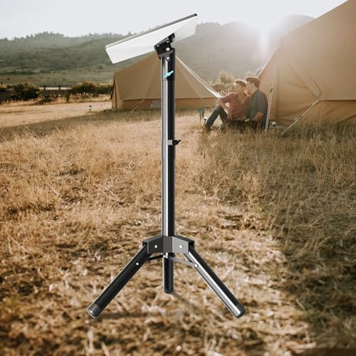 Lymorexan Starlink Mini Mount, Adjustable Heavy Duty Tripod Mount, Compatible with Starlink Mini, Aluminum and Rubber, Black, Floor Mount