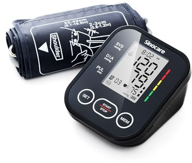 sinocare Blood Pressure Monitor, Two-User Model, One-Button Operation Upper Arm Blood Pressure Monitor, Irregular Heartbeat Detection, Large Cuff