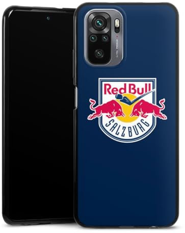 DeinDesign Slim Case extra dünn kompatibel mit Xiaomi Redmi Note 10S Silikon Handyhülle schwarz Hülle EC Red Bull Salzburg Offizielles Lizenzprodukt Eishockey