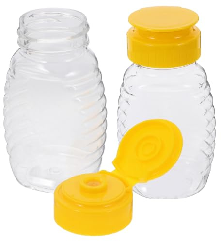 LIGIGWASH Nachfüllbare Honigspenderflasche 2 Stück Auslaufsichere Quetschflasche Für Honig Gewürze Ketchup Und Senf Leicht Zu Reinigen Für Küche Restaurant Und Café