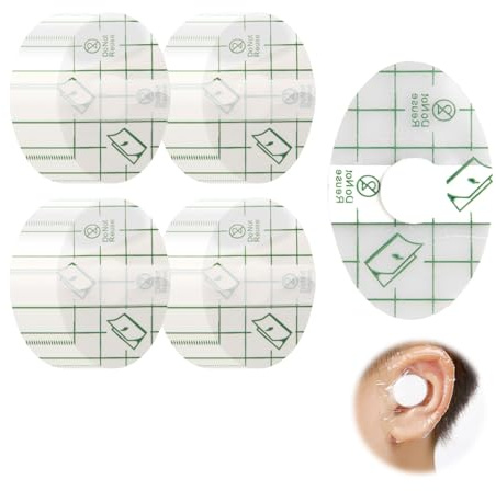 80 Stück Ohrenschutz Schwimmen Kinder, Ohrstöpsel Wasserdicht Mit Saugfähiger Mitte Transparent Und Effizient, Ohrenschutz Schwimmen mit Baumwolle, Kinder Ohr-Klebeband für Baby Schwimmen Baden