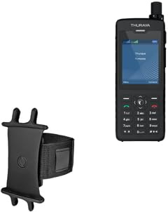 BoxWave Holster Compatible with Thuraya XT-PRO Dual - ActiveStretch Sport Armband, Adjustable Armband for Workout and Running - Jet Black