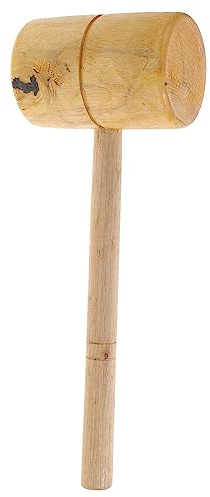 SEWACC Wooden Mallet Carpenter Hammer with Comfortable Wood Handle High Hardness Woodworking Tool for Precise Crafting and Use Lightweight Practical Mallet for Carpentry and Camping Tasks