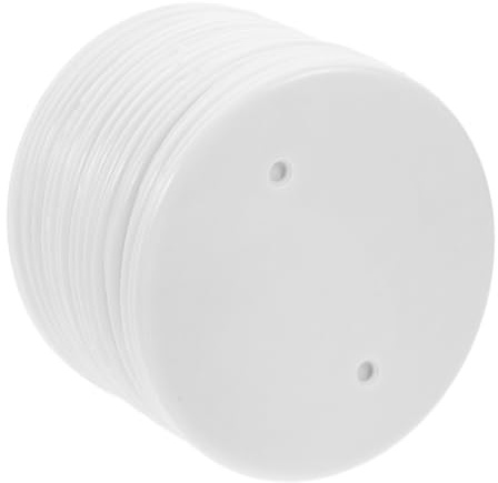 HOLIDYOYO 25 pièces Cache Plaque Plafond Octogonal Blanc Protection Ronde pour Boîtes Électriques Couverture pour Câbles Installation Facile Maison et Bureau