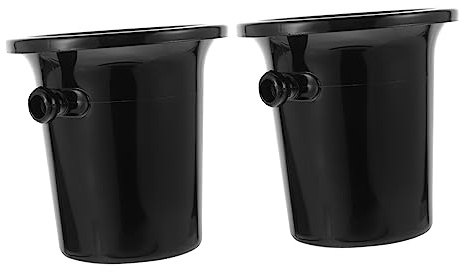 ZUNOXAZ Cubos De Cata De Vinos Negros 2 Piezas PP Asas Dobles, Escupideras Embudo Antivuelco, Cubos De Hielo Multifuncionales para Degustaciones y Eventos