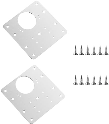 QFWFG Cabinet Hinge Repair Plate 2PCS Kitchen Cupboard Hinge Repair Plate | Rust-Proof Kitchen Door Hinge Repair Plate for Kitchen Bathroom Furniture Loose Hinges with 12PCS Screws