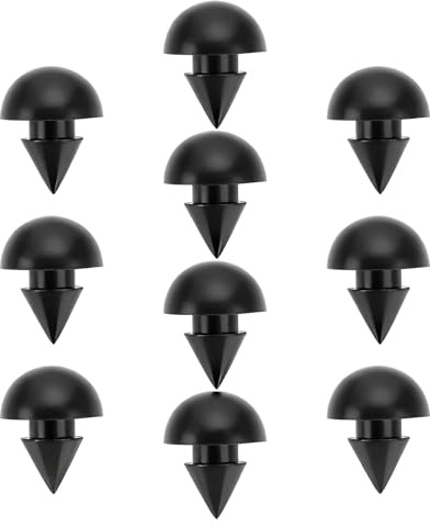 10 Pcs Black High-Temp Resistant Rubber Bump Stops - Gas Stove Top Range Grate Feet, Fits 4.5mm Diameter, Suitable for Motorhome Cookers