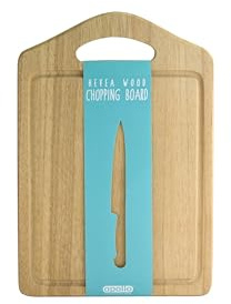 Apollo Housewares Rubberwood Chopping Board with Hanlde, Natural Wood, T3317
