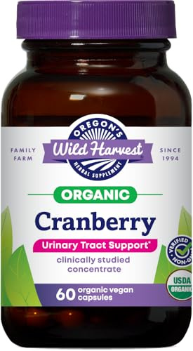 Oregon's Wild Harvest Cranberry Organic Non-GMO Supplement Urinary Tract Support