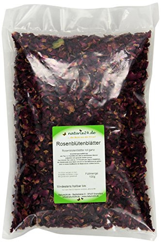 Naturix24 Rosenblütenblätter rot ganz, 3er Pack (3 x 100 g)