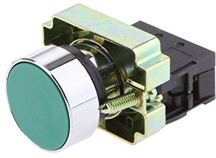 MagiDeal XB2-BA31 Bouton-poussoir Commutateur Momentané Auto-réinitialisation 1 NO N/O 22mm Vert