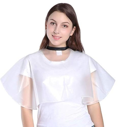 PERFEHAIR Mantella corta e impermeabile da parrucchiere per shampoo, taglio, colore e piega/Mantella da trucco per estetista. Chiusura in velcro