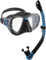 CRESSI Combo Big Eyes+Alpha UD Black/Blue - Kombo Set Maske Big Eyes Evo und Schnorchel Alpha UD, zum Tauchen und Snorkeln, Schwarz/Blau, Einheitsgröße, Erwachsene