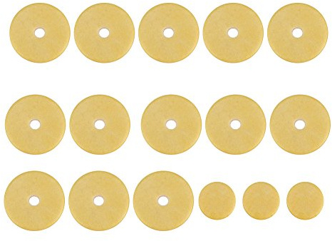 16 Filz Pads Set, Open Hole Design, Flöte Ersatzringe für Alt, Tenor, Profispieler Schüler Musikunterricht praktisch