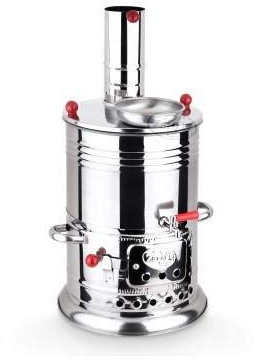 Samovar Bouilloire à thé turc au charbon de bois et au charbon de bois pour le camping, le pique-nique, la chasse, la randonnée, le yachting