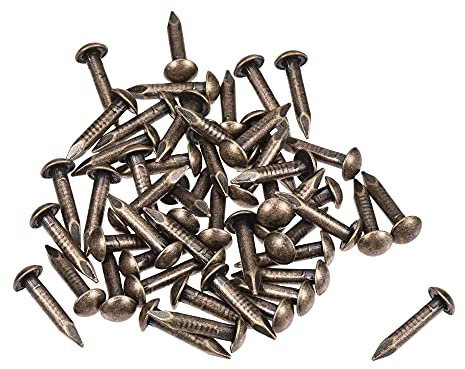 sourcing map 50Stk. Bild hängende Nagel Messing kleine Stiftnägel DIY Zubehör 2,8x15mm