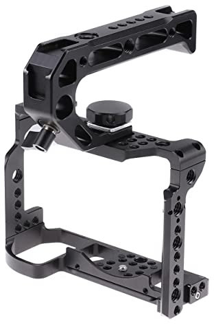 FOTGA Cage pour appareil photo, fabrication de films vidéo, stabilisateur en alliage d'aluminium avec poignée supérieure et vis 1/4 3/8 pour Nikon Z5/Z6/Z7/Z6II/Z7II