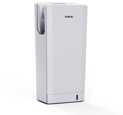 AIKE Nuovo Asciugamani Elettrico ad Aria con Filtro HEPA, 1850W Powerful Mani Elettrico Professionale, 7 Secondi per asciugare, Asciuga Mani Elettrico Commerciale