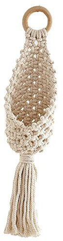 Makramee-Pflanzenaufhänger, handgewebter Wandbehang, Makramee-Korb, böhmische Jute, Obst, Gemüsekorb, Baumwollse , hängender Pflanzkorb für Blumentopf, Terrasse, Pflanzenhalter