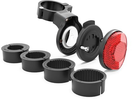 Halterung für AirTag Fahrrad Versteckt, GPS Tracker Fahrrad Diebstahlschutz - Sattelpfosten Reflektor Air Tag Fahrradhalterung Halter für Rennrad, Mountainbike, E-Scooter Kompatibel mit Garmin Varia