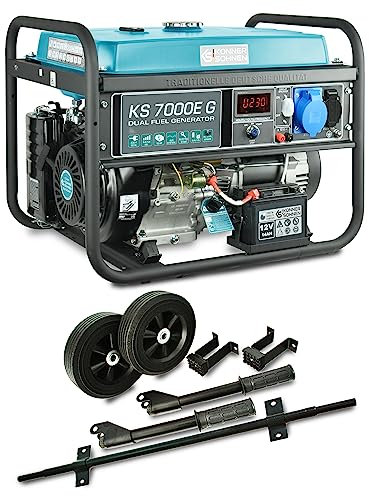 KS 7000E G DUAL FUEL series LPG/petrol outdoor generator with a maximum power of 5500W with Transportation kit KS 7 KIT