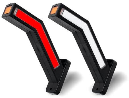 NEWFUN 12-24V LED Luces Indicadoras Laterales, Luces Laterales, Luces de Posición para Remolques de Camiones, Camiones de Remolque, Short Haul, Luces Indicadoras Laterales para GM Truck Benders