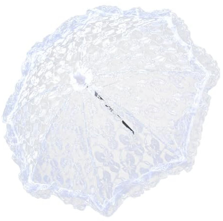 Asudaro Vintage Spitze Sonnenschirm Stickerei Regenschirm Hochzeits Schirm Kleine Spitze Brautschirm Mini Sonnenschirm Blumenschirm für Stockschirm Party Fotografie Dekoration Requisiten Typ 05