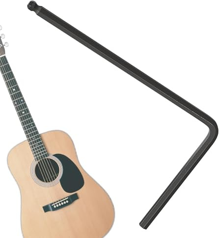 Gitarrenhals-Hals, E-Gitarrenschlüssel | -Gitarrenschlüssel aus schwarzem | Metall, erweiterte Sechskantschlüssel für professionelle Gitarre, Schwarz