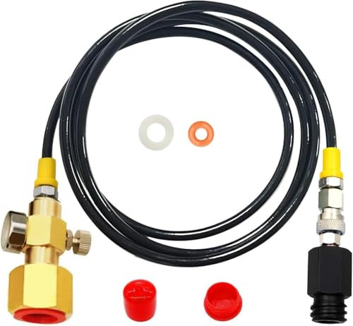 Soda Machine Co2 Adapter with High Pressure Hose,Co2 Tank Direct Adapter to TR21-4 Soda Water Maker,Soda Maker Parts Accessories compatible with Onetouch,Jet,Aqua Fizz,Ninja Thirsti, 60inch with Gauge
