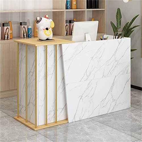 Moderner Empfangstheke für Supermarkt, Convenience Store, Hotel, Bar, Salon, Bekleidungsgeschäft, Grau, 100 x 40 x 90 cm, vielseitig und stilvoll, Kassierer-Schreibtisch
