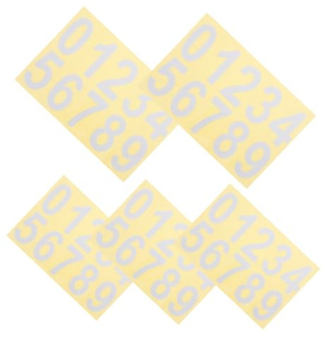 IMIKEYA 5stücke Große Reflektierende Hausnummernaufkleber Selbstklebende Briefkastennummern Nummernetiketten Für Draußen Und Langlebig