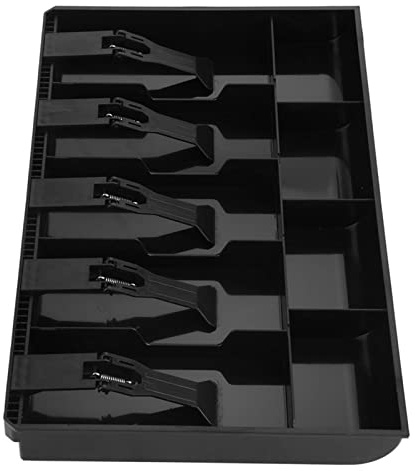 Tnfeeon Vassoio Portadenaro Durevole per Cassetti Portadenaro - Portatile e Facile Usare - Mantieni i Tuoi Piccoli Contanti Organizzati e Sicuri - (Black)