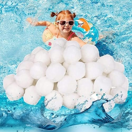 KARELLS Filterballs,Filterbälle Pool,Filter Balls,200g Pool Filterbälle Ersetzt 8kg Filtersand Quarzsand,Filterbälle für Sandfilteranlagen,Reinigende Filterbälle für Pools,Schwimmbad,Filterpumpe