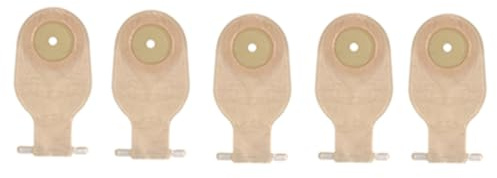 Tuesoa 5 Bolsas de Ostomía de una Pieza, Bolsas Drenables para Colostomía, Ileostomía, Cuidado del Estoma, Bolsas de Colostomía con Válvula de Drenaje de 20-60 mm
