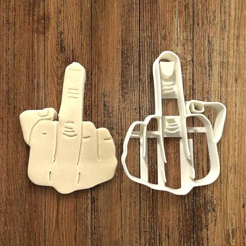 ELACE Emporte Pièce Biscuit doigt d'honneur - Moule Biscuit Emporte Piece Enfant pour Biscuits, Gâteaux- Idéal pour Cadeau, Enfants Dimension 10x8x1.5cm
