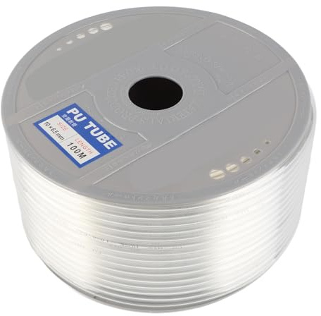 Tuyau à air pneumatique matériau PU matériau 10 mm od 6,5 mm id 100m longueur Ligne de tube de bobine transparent ultra flexible pour compresseur d'air et outils pneumatiques