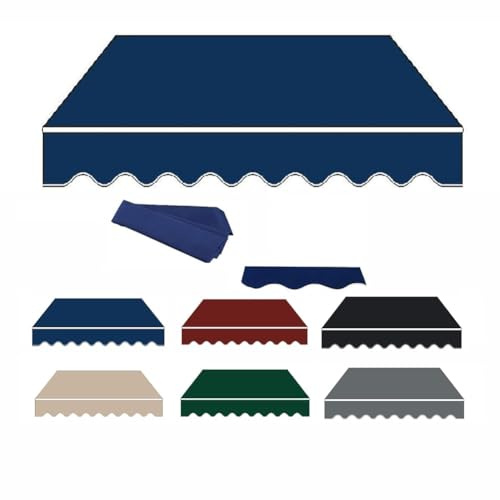 Tenda da sole retrattile in tessuto di poliestere impermeabile, copertura per terrazza, balcone, cortile, blu, 200 x 150 cm, per esterni