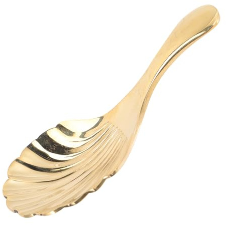 DOITOOL Messing Teelöffel für Losen Tee Mini Teeportionierlöffel Ergonomischer Dosierlöffel aus Robustem Messing Leicht und Langlebig für Teeblätter und Küchenzubehör