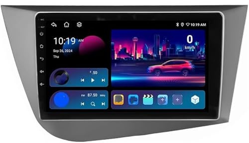 Dispositivo di navigazione per auto Autoradio con schermo touchscreen da 9 pollici, navigazione GPS multimediale, supporto Bluetooth, Wi-Fi 4G(8 Core 4G+Wifi 8G+128G)