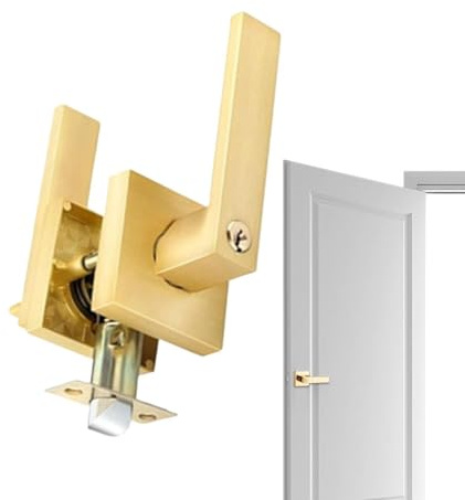 Generico Maniglia Per Serratura Della Porta - Serratura Con Maniglia A Per Porta Da 7,5x6x2,4 Pollici, Per La Privacy In Lega Di Alluminio, Chiusura Di Sicurezza Interna | Dispositivo Per Meccani