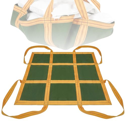 Hangendes Hebenetz, Leinwand Frachtnetz, Tragkraft 1 Tonnen, Hängendes Net mit verstärkten Griffen, Lastenheber Netz für Baustoffe Waren Lieferung Entladung (100cm * 100cm)