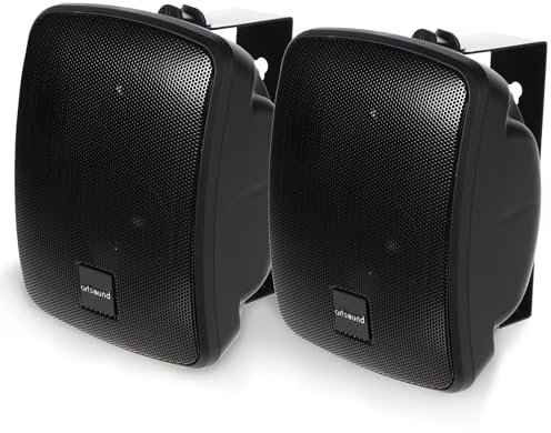 Artsound ASW65.2, Ensemble de 2 Enceintes étanches, Enceinte HiFi 2 Voies, 20-140 Watts, avec Support Mural, Convient pour Une Utilisation intérieure et extérieure, terrasse, Jardin, Sauna, Piscine,