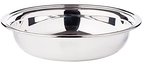 EDZARD Bol/Tazón Saturno, forma redonda, diámetro 21 cm, plateado pesado