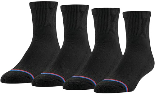MediPeds Quarter Socks With Non-binding Top And Cushion, Multipairs Peds - Calzini per diabetici, con parte superiore e cuscino, 4 paia Donna