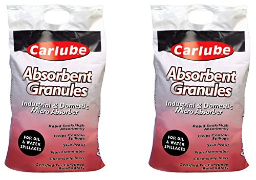Tetrosyl Carlube Oil/Liquid Absorbent Spill Granules 2 x 20L Bags (40 Litres Total) Dry Clean for Oil Paint Thinners Primer Liquids Spillage Crystal Granules
