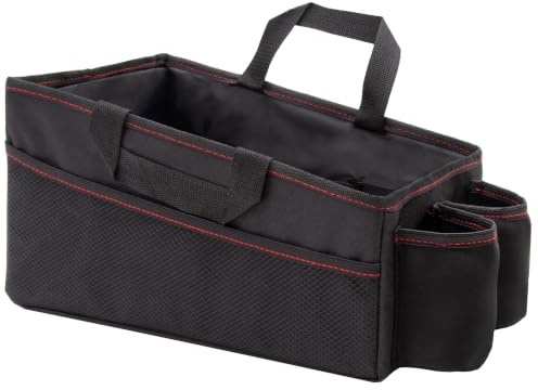 ZOLLNER Auto Organizer, sportliches Design, Getränkehalter, Gurtbefestigung