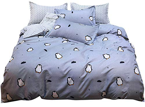 - Set copripiumino con motivo animale, per letto singolo, matrimoniale, king e bambini, motivo: dinosauro ed elefante, in morbida microfibra
