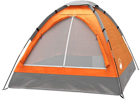 Wakeman Unisex-Erwachsene Tent, Orange Outdoors Kuppelzelt für 2 Personen, Regenfliege und Tragetasche, einfach aufzubauen, ideal für Camping, Rucksackreisen, Wandern und Musikfestivals im Freien