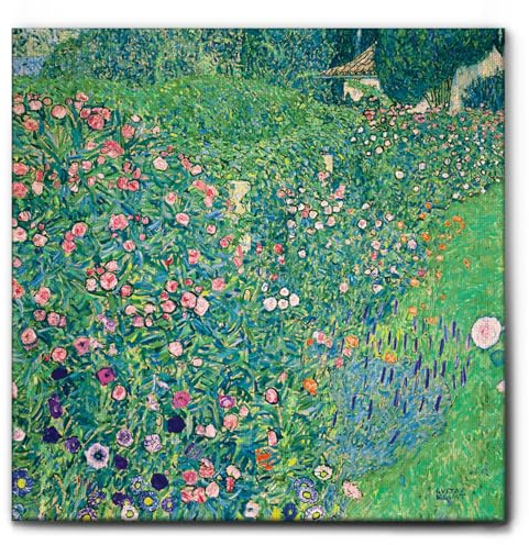 Giallobus - Gemälde - Gustav Klimt - Italienischer Garten - Leinwand mit Standardrahmen - 70x70 - Bereit zum Aufhängen - Moderne Gemälde für zu Hause