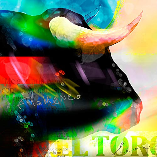 International Graphics - Cuadro terminado - Leon, Bosboom - ''Cabeza de Toro''- 30 x 30 cm - Impresión directa sobre vidrio acrílico